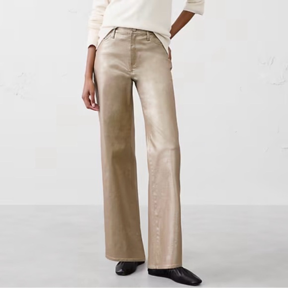 Liz Claiborne Denim - Liz Claiborne Metallic Taupe Boot Cut Jeans